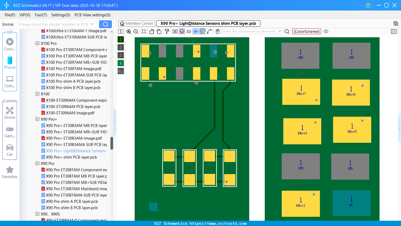 VIVO X90 Pro+ Light&Distance Sensors Shim PCB Layer